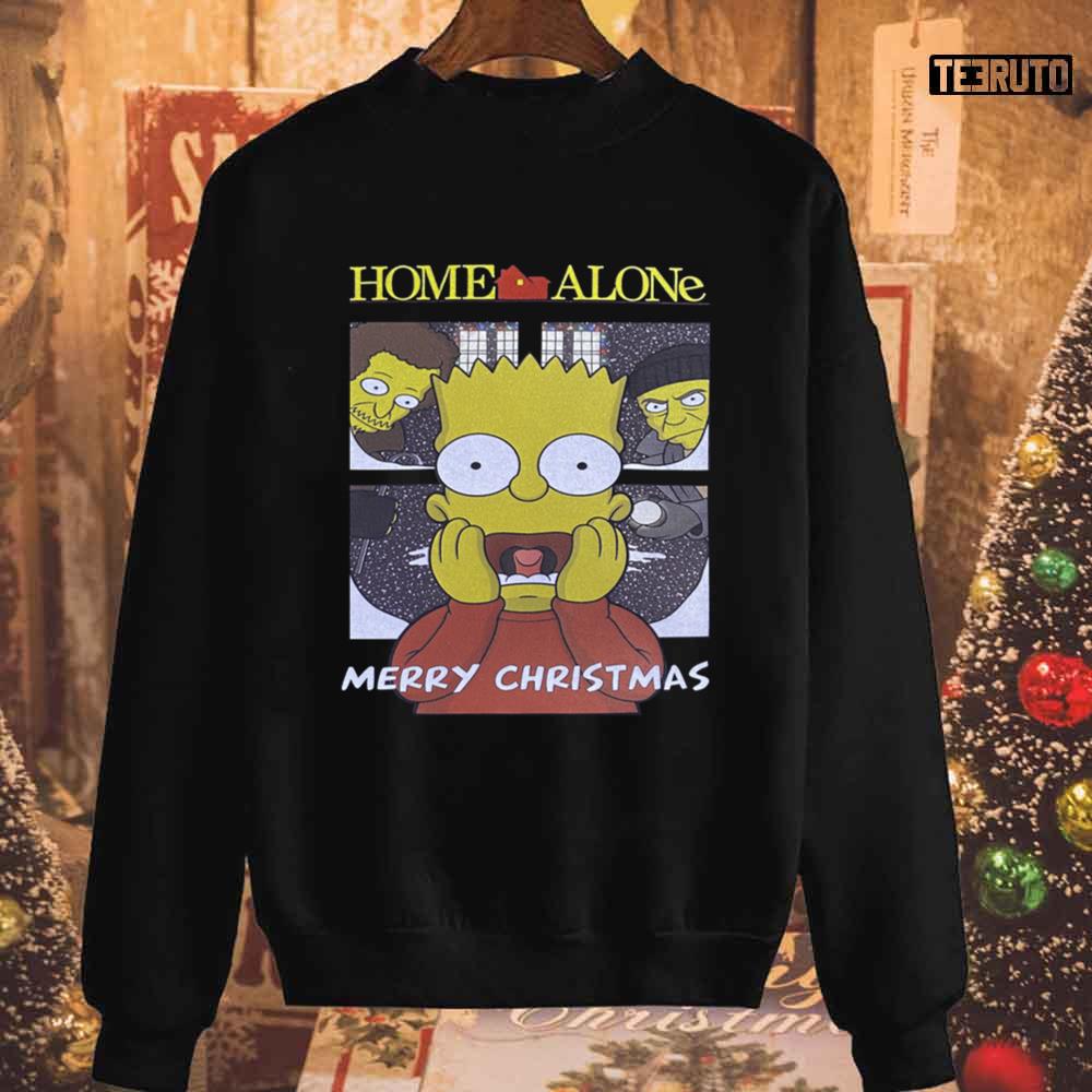 Merry Christmas Home Alone Bart The Simpsons Unisex Sweatshirt