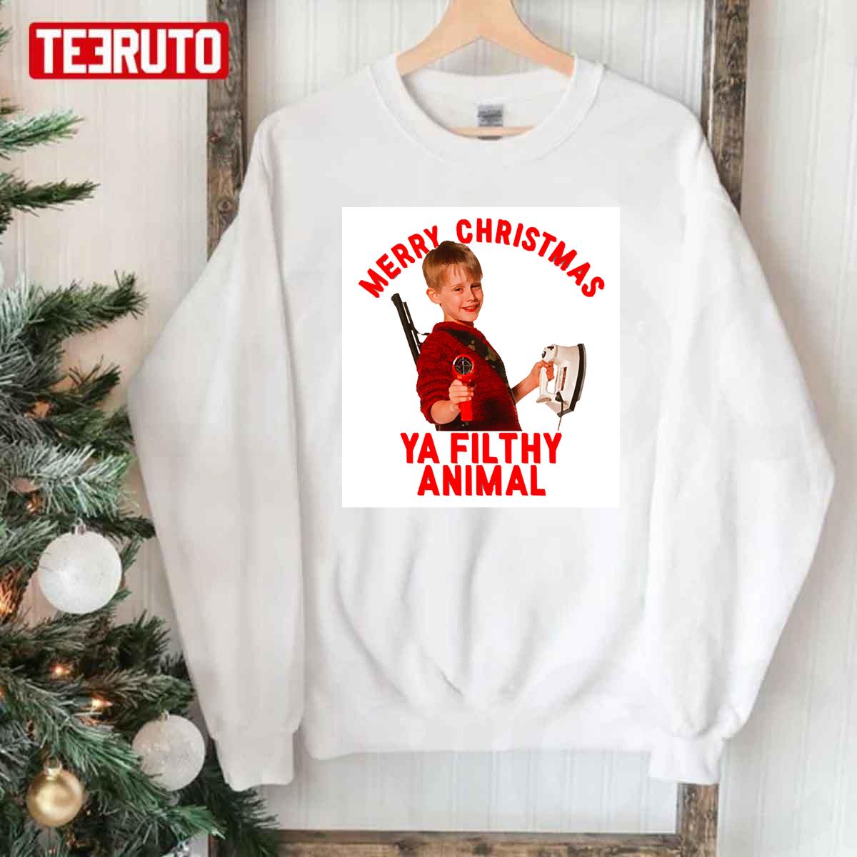 Merry Christmas Ya Filthy Animal Home Alone Kevin Unisex Sweatshirt -  Teeruto