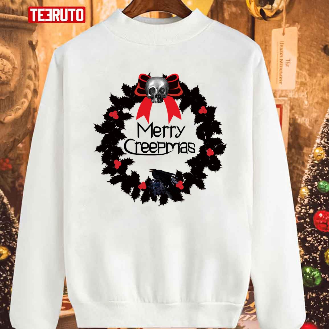 Merry Creepmas Gothic Wreath Unisex Sweatshirt