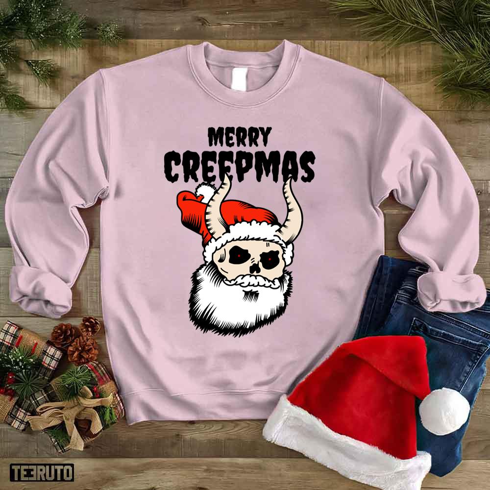 Merry Creepmas Horror Christmas Santa Unisex Sweatshirt