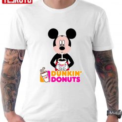 Mickey Mouse Drinking Dunkin’ Donuts Unisex T-Shirt