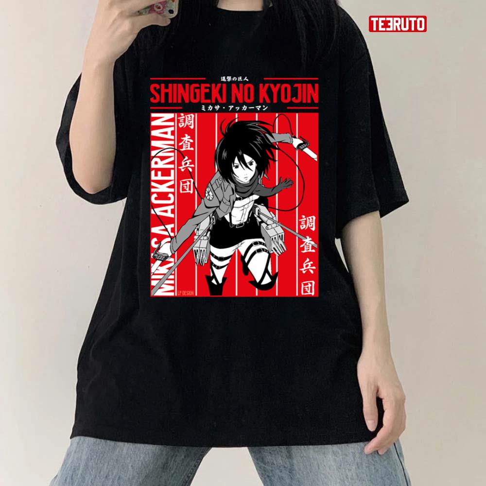 Mikasa Ackerman Anime Japanese Style Attack On Titan Unisex T-Shirt