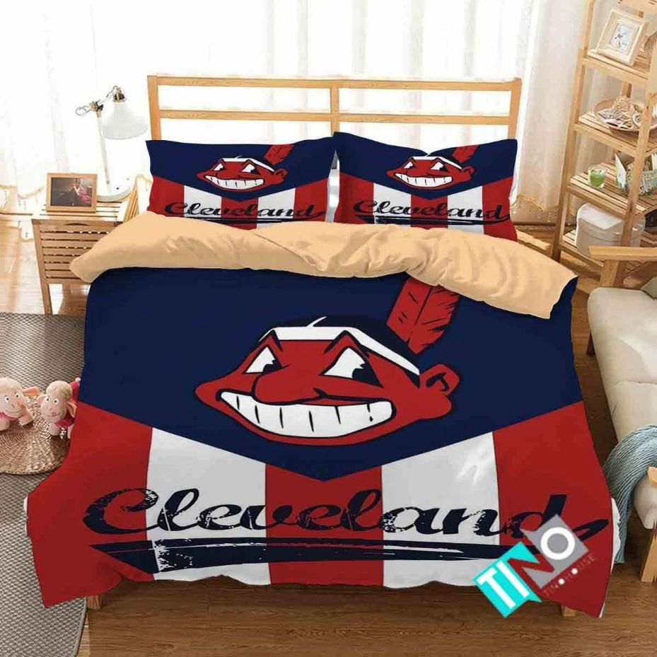 MLB Cleveland Indians Twin Bed In Bag Set