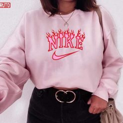 Nike Logo Valentine Pink Fire Unisex Sweatshirt