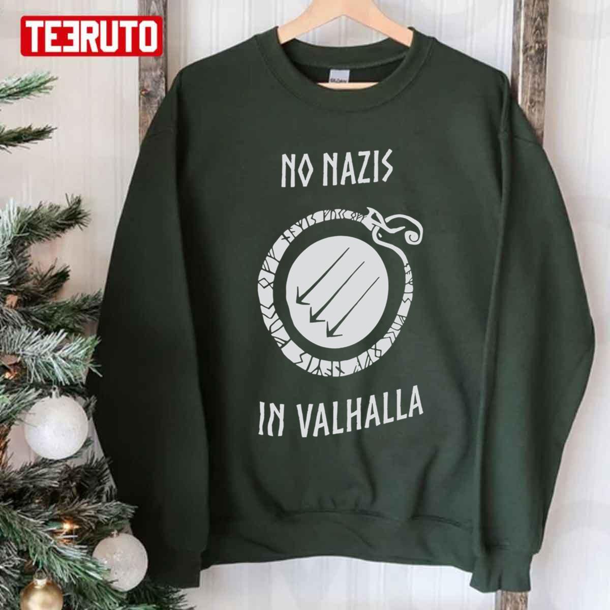 No Nazis In Valhalla Anti-Racist Rune Unisex Sweatshirt