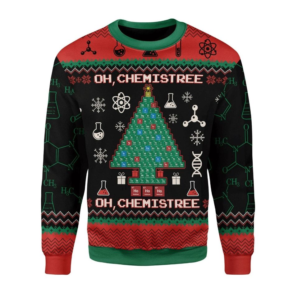 Oh Chemis Tree All Over Printed Sweater