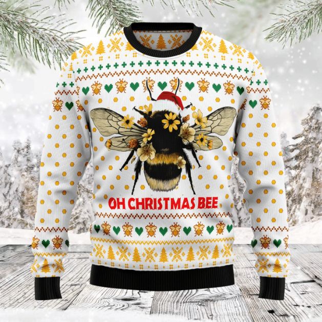 Bee Merry Christmas All Over Print 3D Hoodie