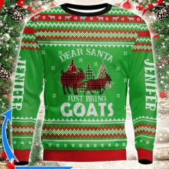 Personalized Christmas A Couple Of Goats All Over Printed Sweater