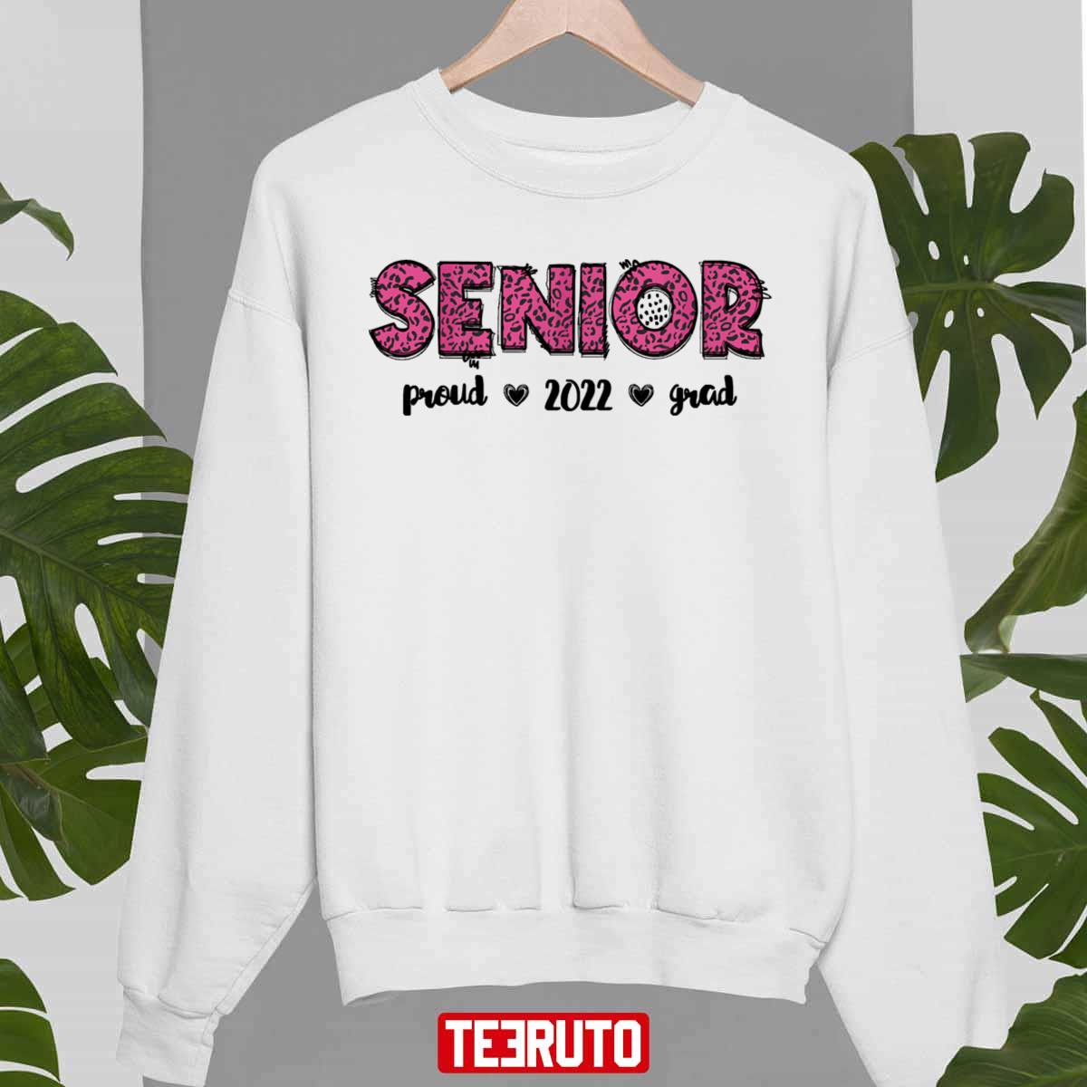 Pink Senior 2022 Leopard Unisex T-Shirt