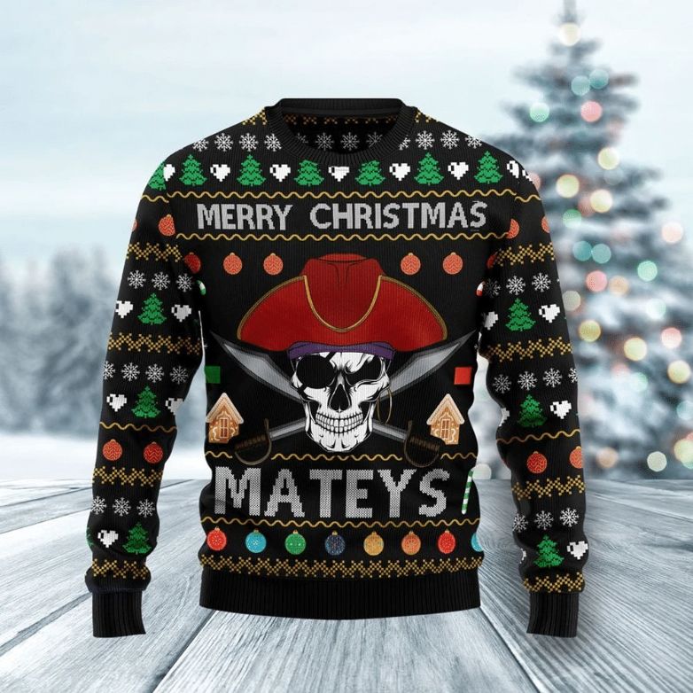 Pirate Skull All Over Printed Sweater