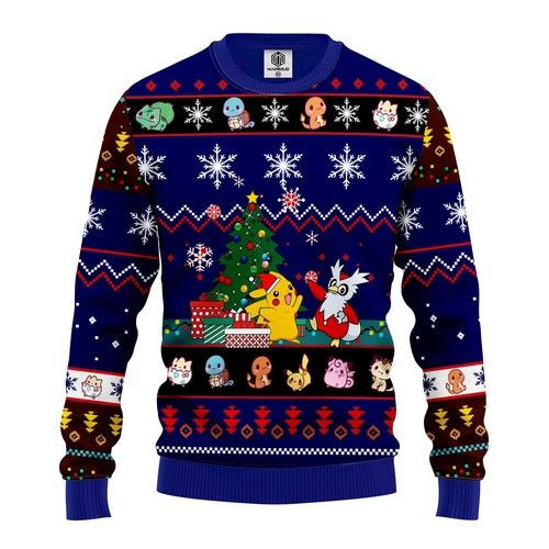 Pokemon Christmas All Over Printed Sweater