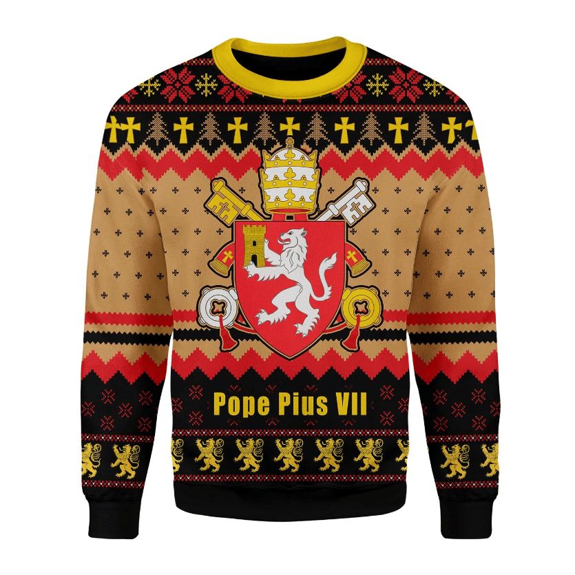 Pope Pius VIII Coat of Arms 3D Sweater