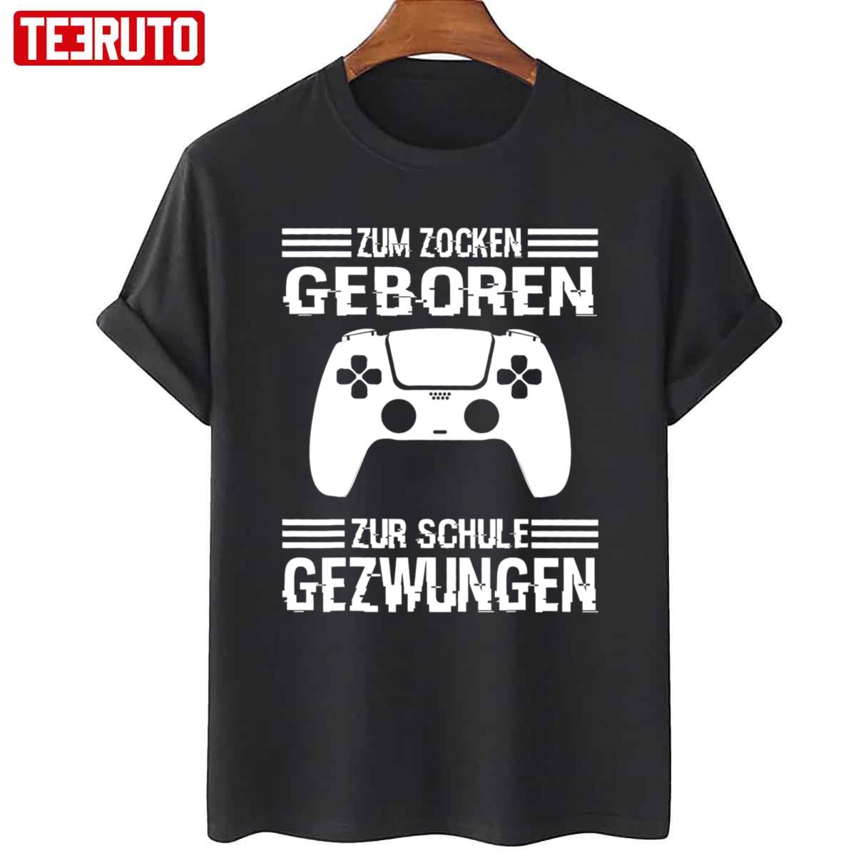 PS5 Console Gamer Zum Zocken Geboren Unisex T-Shirt