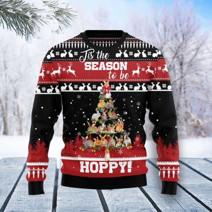 Rabbit Christmas Tree 3D Sweater