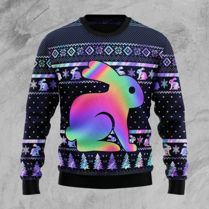 Rabbit Hologram 3D Sweater