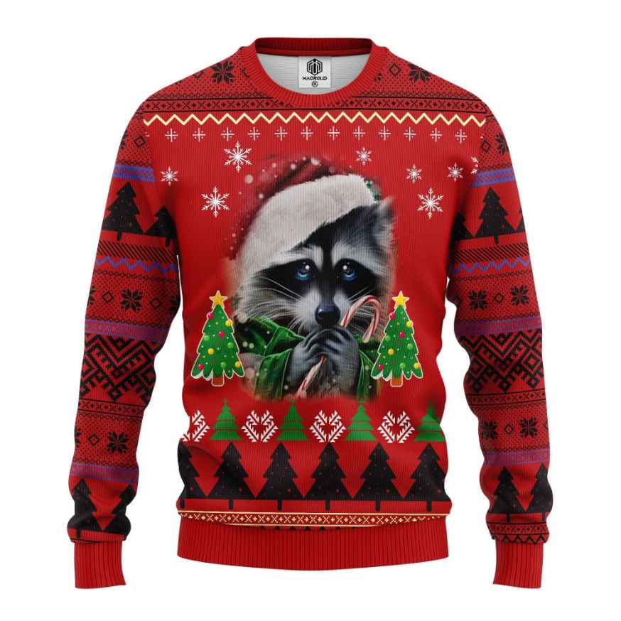 Raccoon Candy 3D Sweater