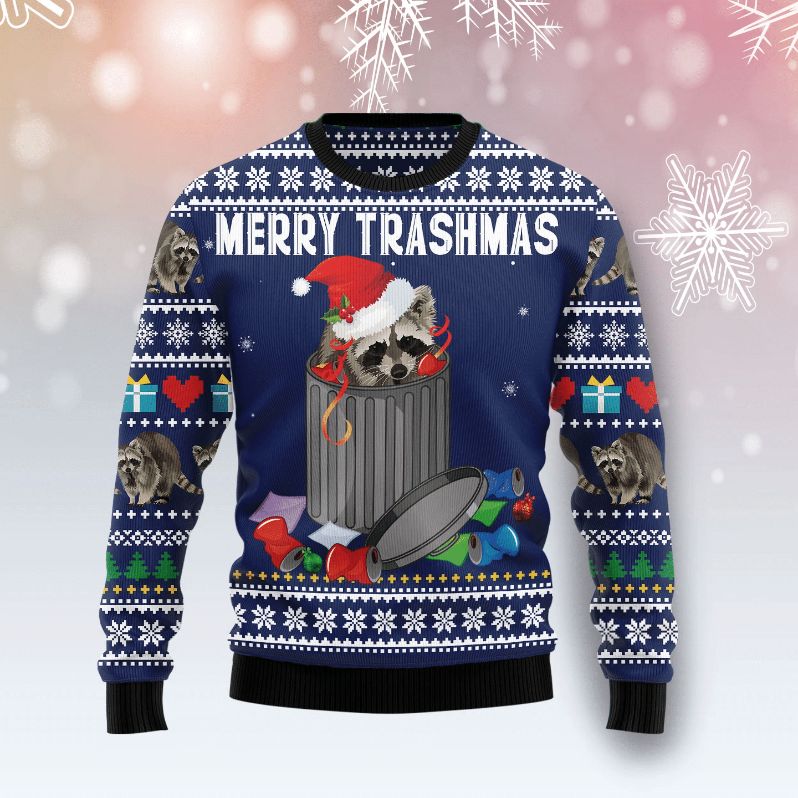 Raccoon Merry Trashmas 3D Sweater