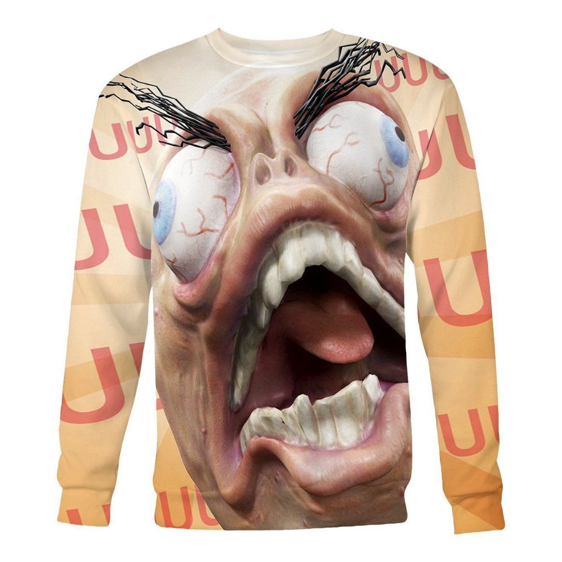 Rage Face All Over Printed Sweater