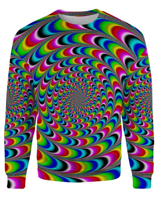 Rainbow Illusion All Over Printed Sweater - Teeruto