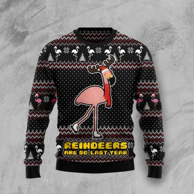 Reindeers Are So Last Year All Over Printed Sweater