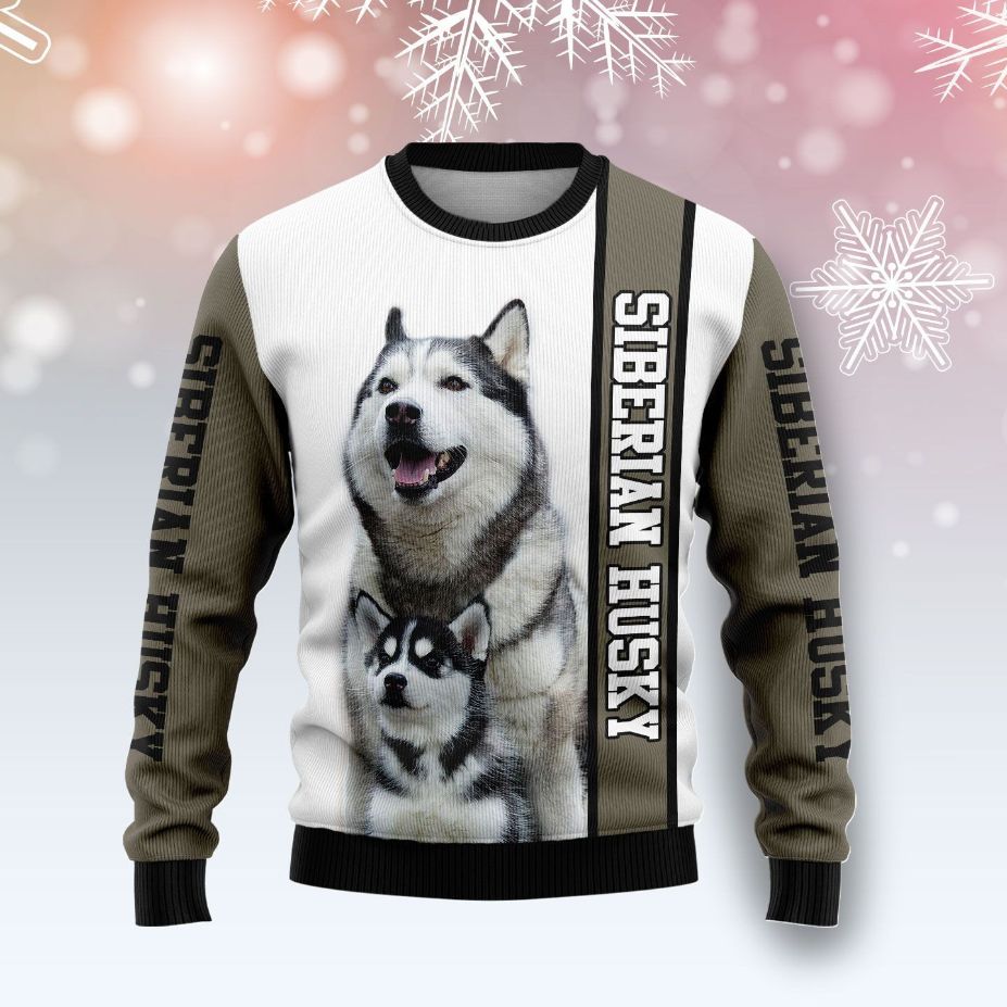 Rescued Siberian Husky All Over Printed Sweater