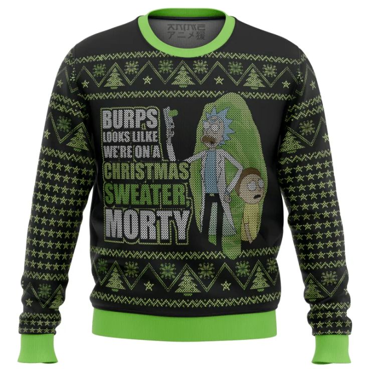 Rick And Morty We’re In A Xmas All Over Printed Sweater