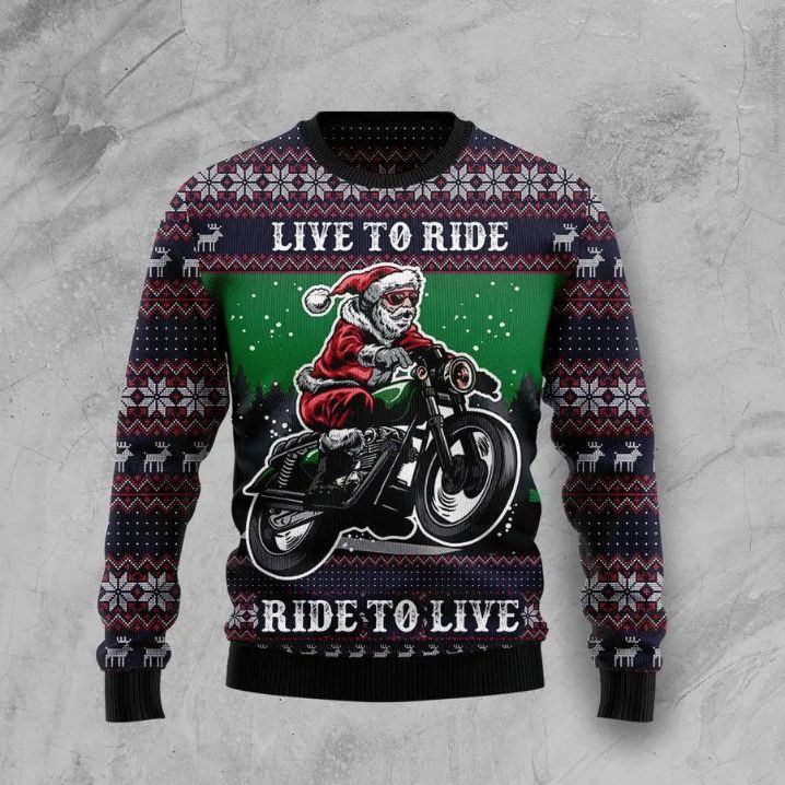 Riding Motor All Over Printed Sweater