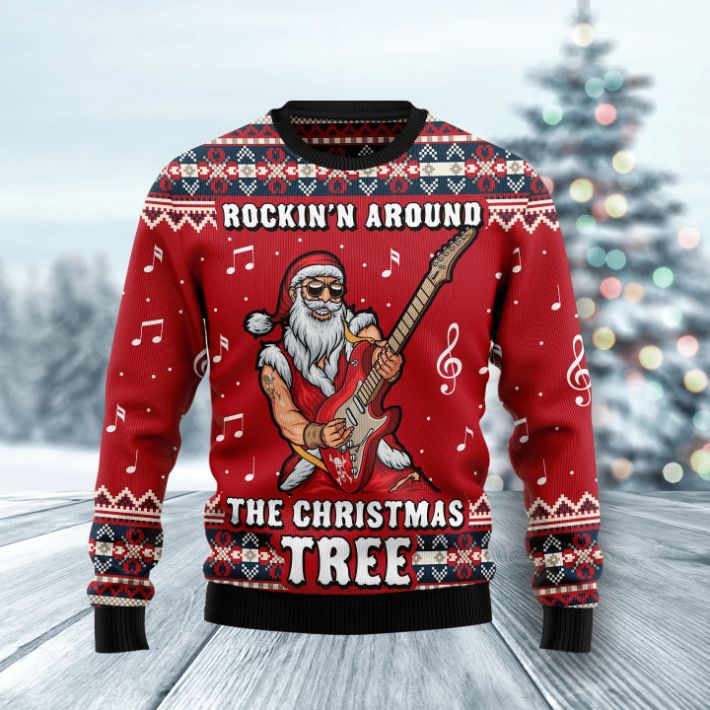 Rocking Around the Christmas Tree All Over Printed Sweater