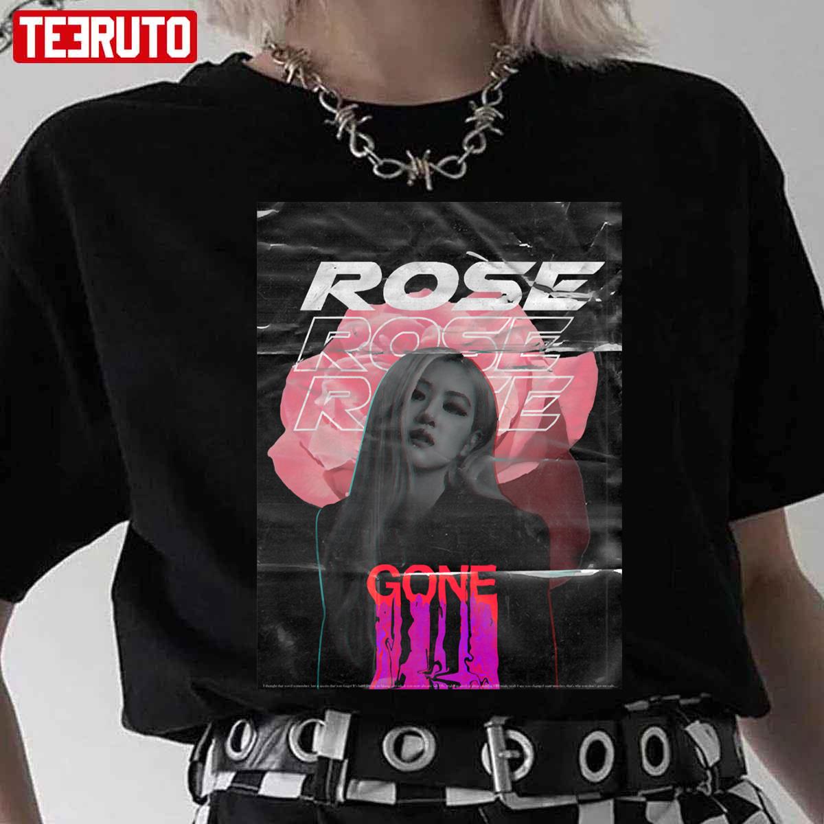 Rose Black Pink Graphic Unisex T-Shirt