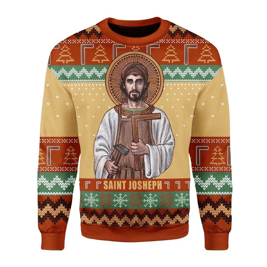 Saint Joseph The Worker All Over Printed 3D Sweater