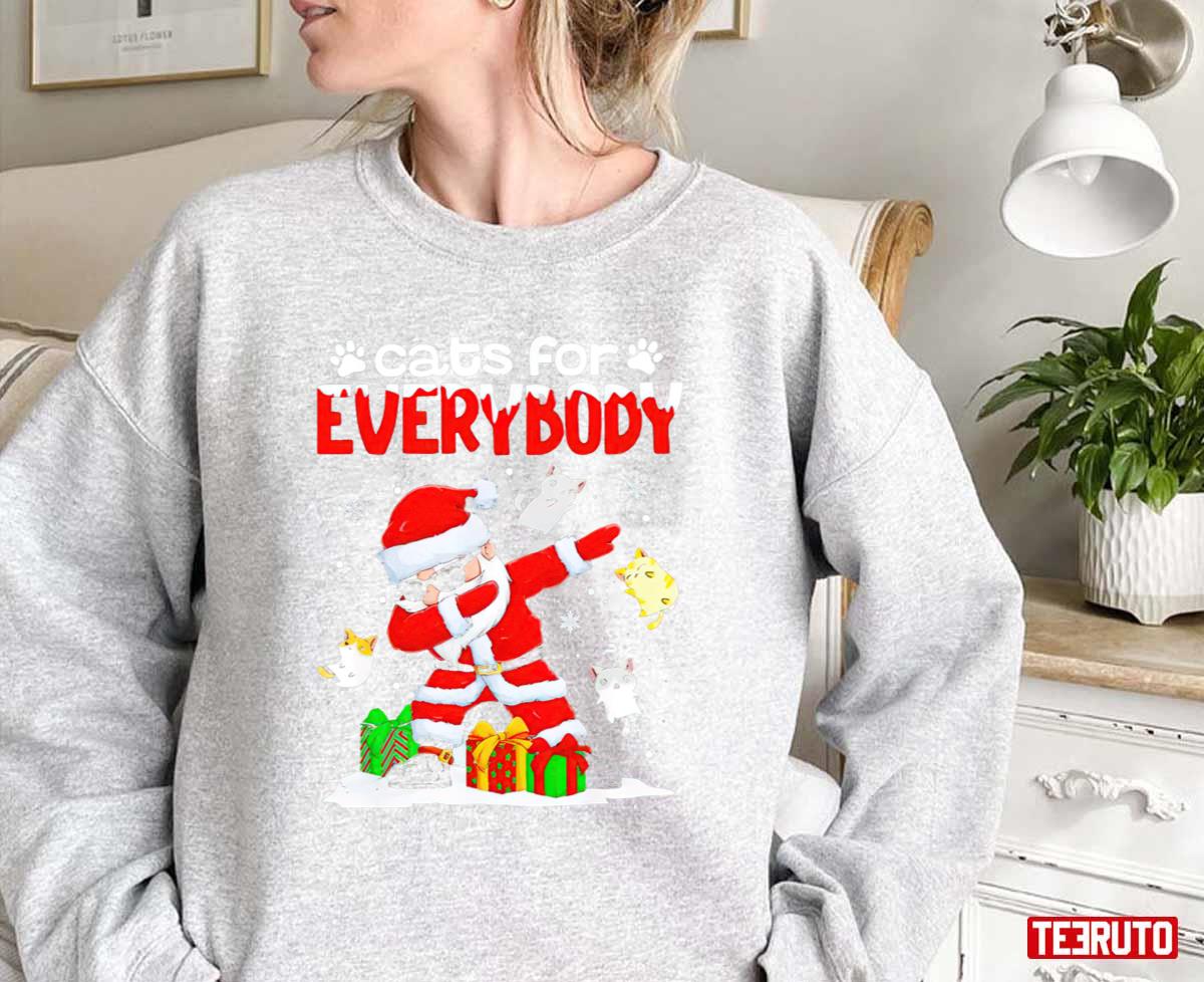 Santa Dabbing Cats For Everybody Funny Christmas Unisex T-Shirt