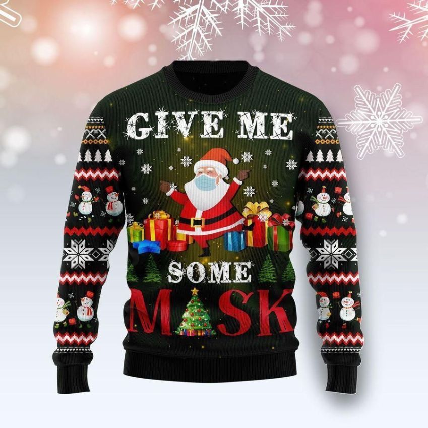 Santa Give Me All Over Printed Sweater
