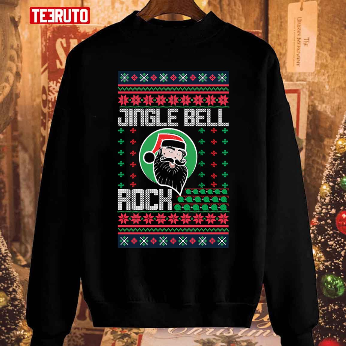 Santa Jingle Bell Rock Ugly Christmas Unisex Sweatshirt