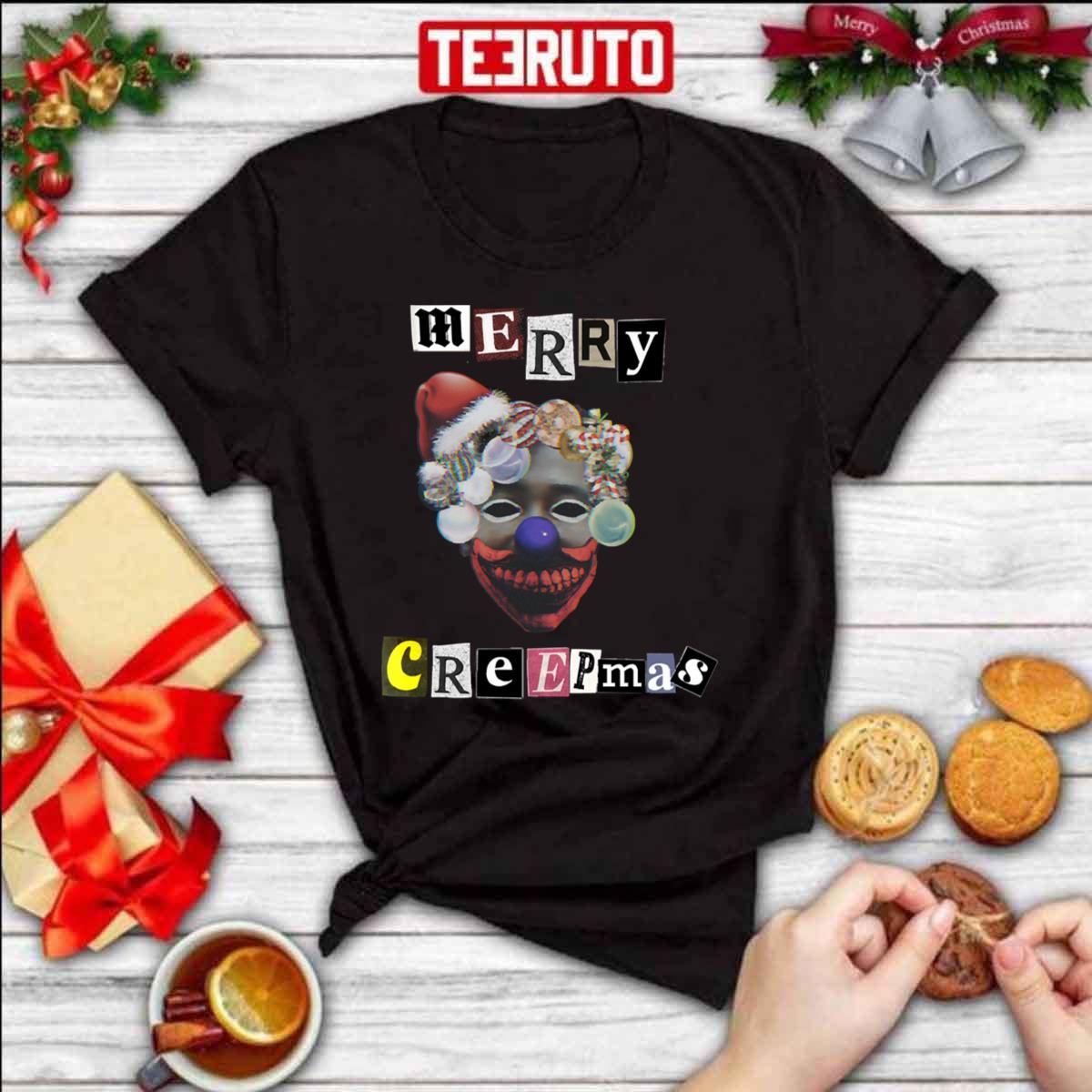 Scarry Santa Clown Merry Creepmas Unisex T-Shirt
