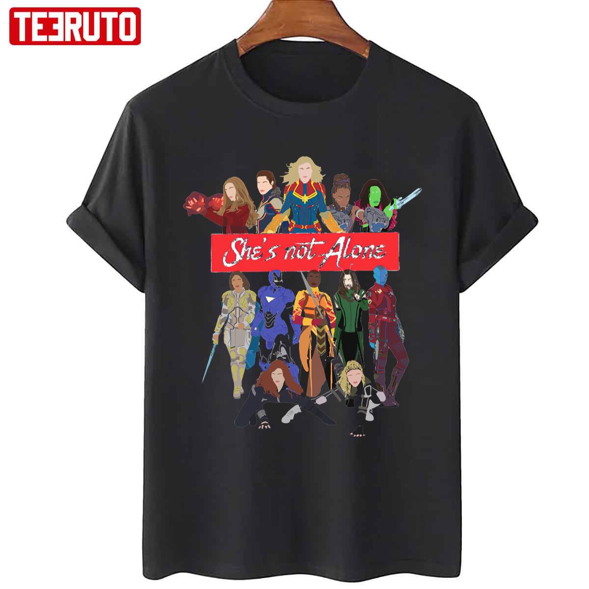 She is Not Alone Superhero Female Avengers Unisex T-Shirt