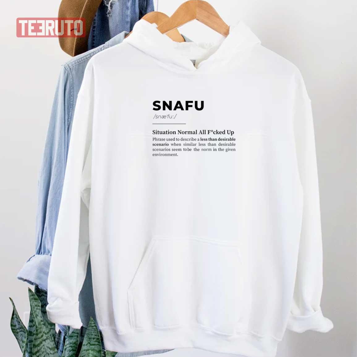 SNAFU Situation Funny Deffiniton Unisex Hoodie