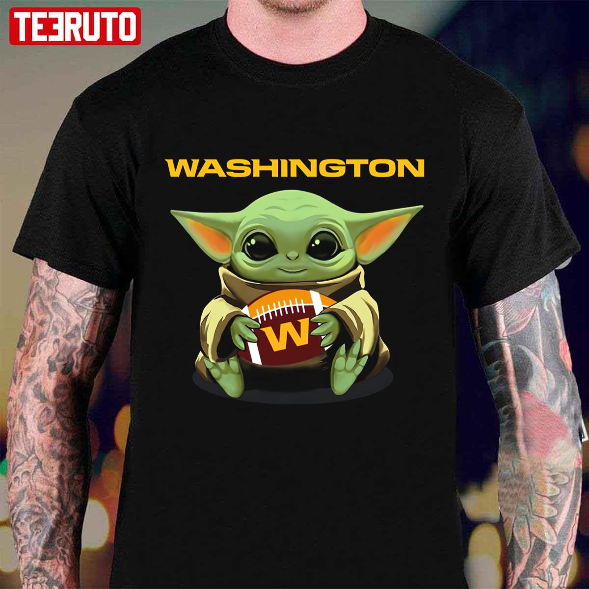 Star Wars Baby Yoda Washington Football Team Unisex T-Shirt