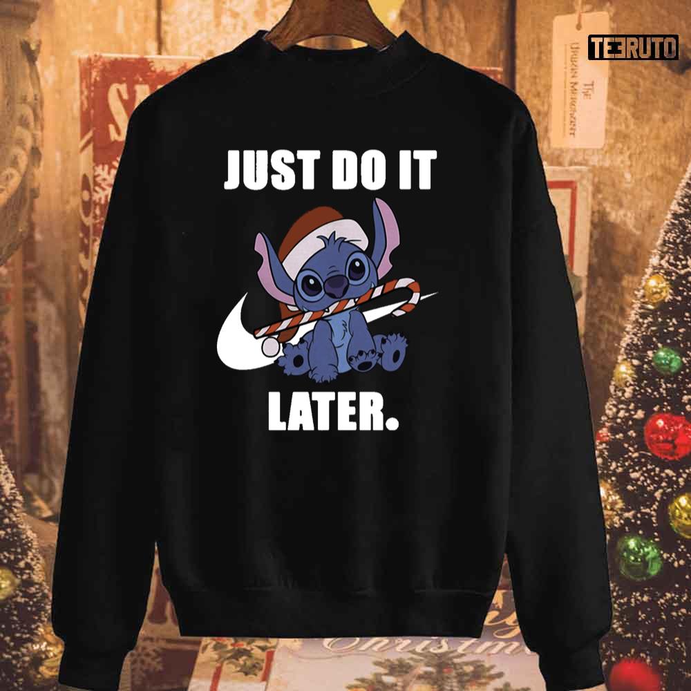 Stitch Nike Disney Just Do It Later Christmas Unisex Sweatshirt