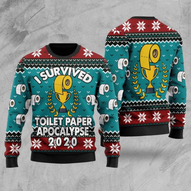 Sweater 3D Christmas I Survived Toilet Paper Apocalypse