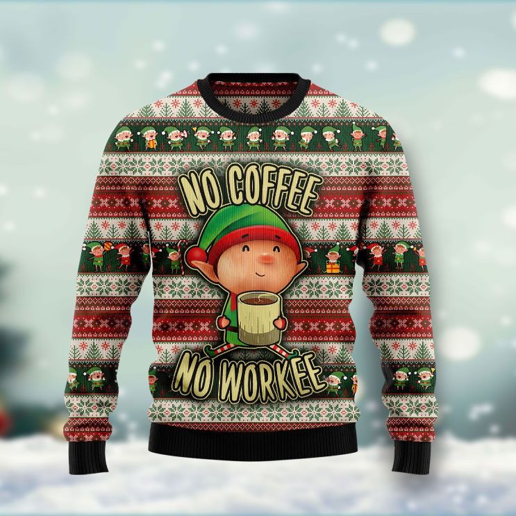 Sweater 3D Xmas No Coffee