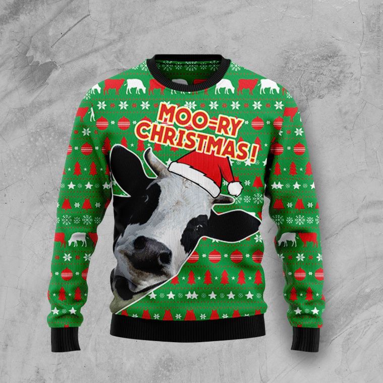 Sweater Xmas 3D Cute Cow