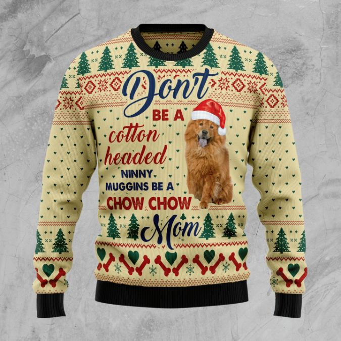 Sweater Xmas Chow Chow Mom 3D