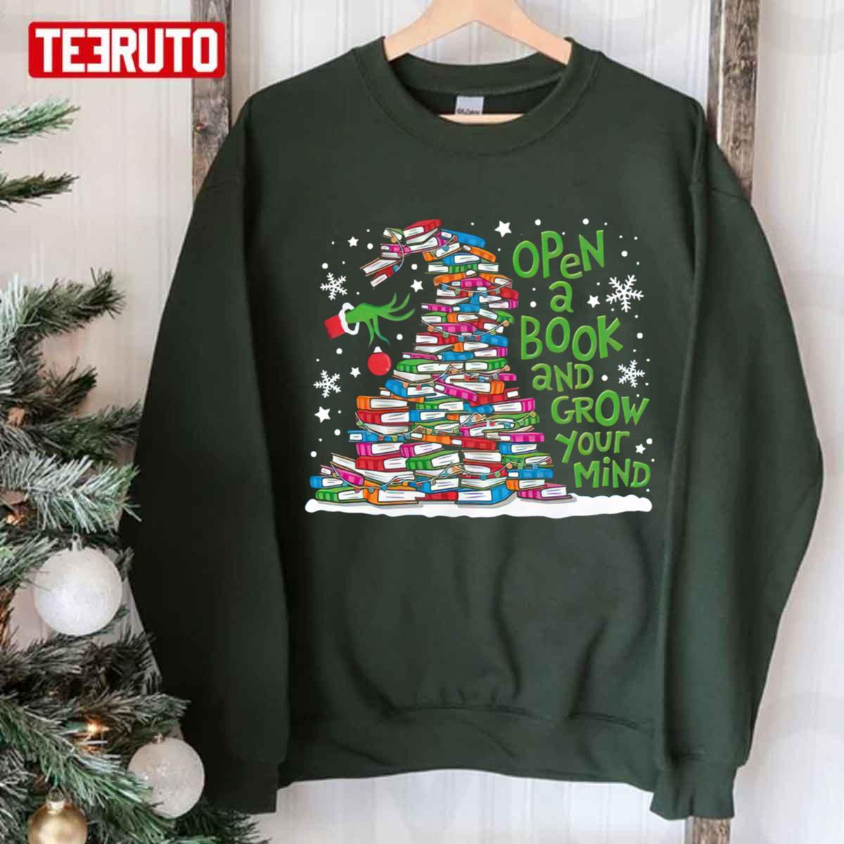 The Grinch Open A Book And Grow Your Mind Unisex Sweatshirt