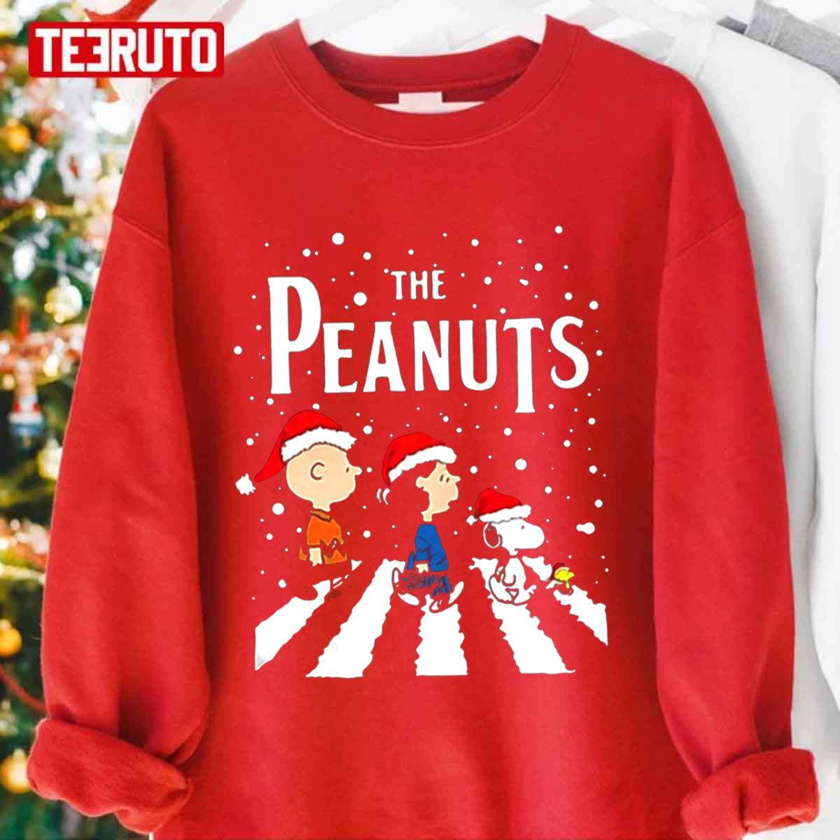 The Peanuts Abbey Road Christmas Snoopy Unisex Sweatshirt