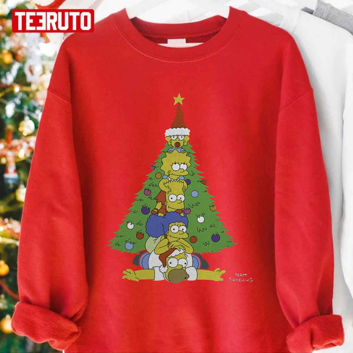 The Simpsons Family Christmas Tree Unisex Sweatshirt