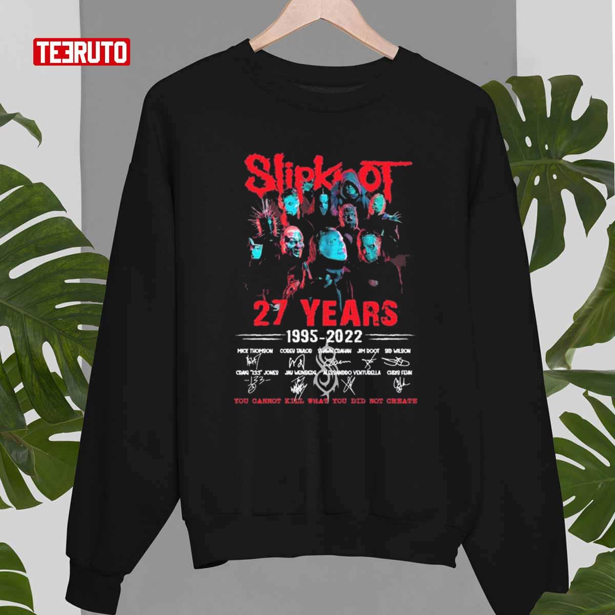 The Slipknot 27 Years 1995 2022 Signatures Unisex T-Shirt Sweatshirt