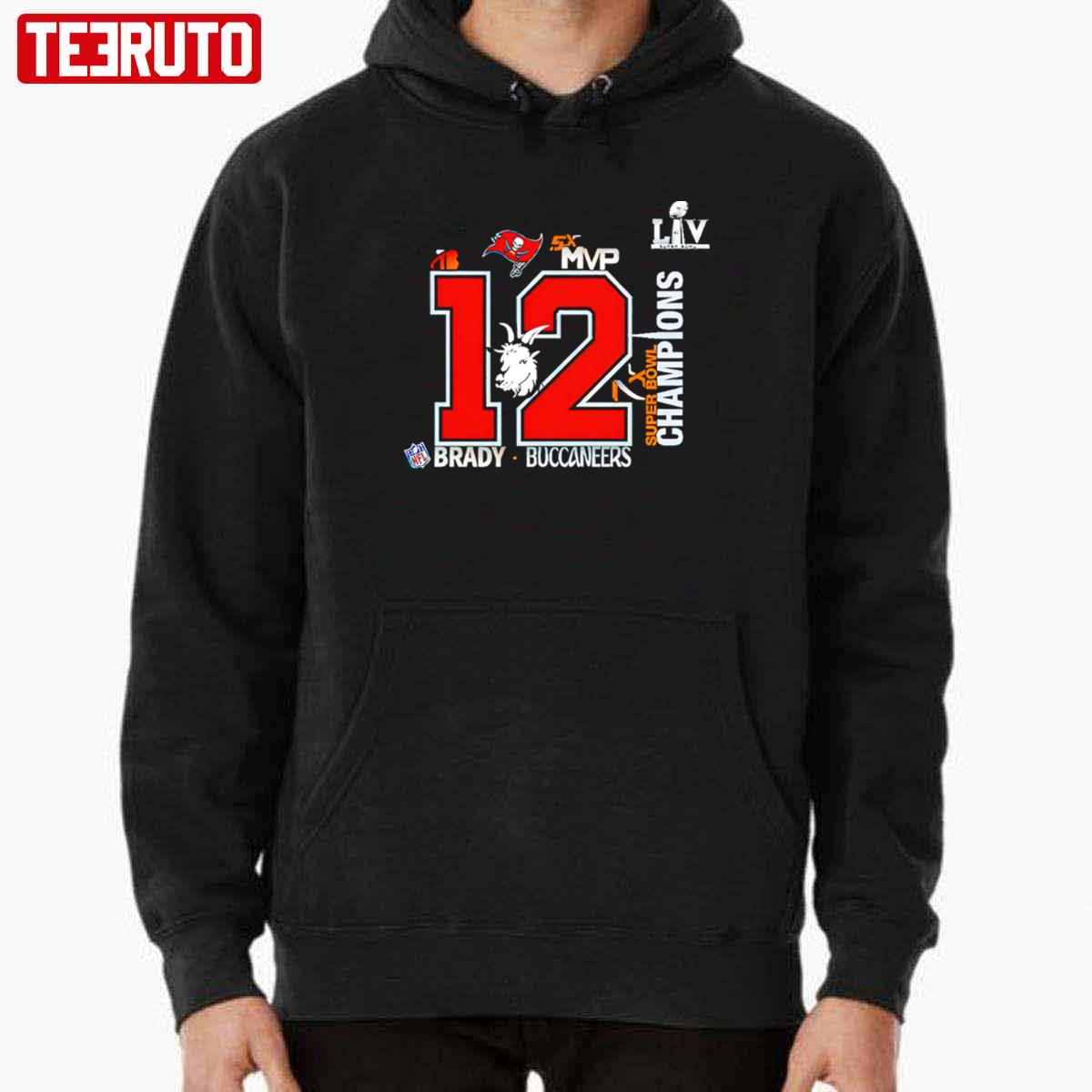 Tom Brady Super Bowl Merchandise Fanatics Branded Super Bowl LV Champions  Player Icon Fitted Pullover Hoodie - Red