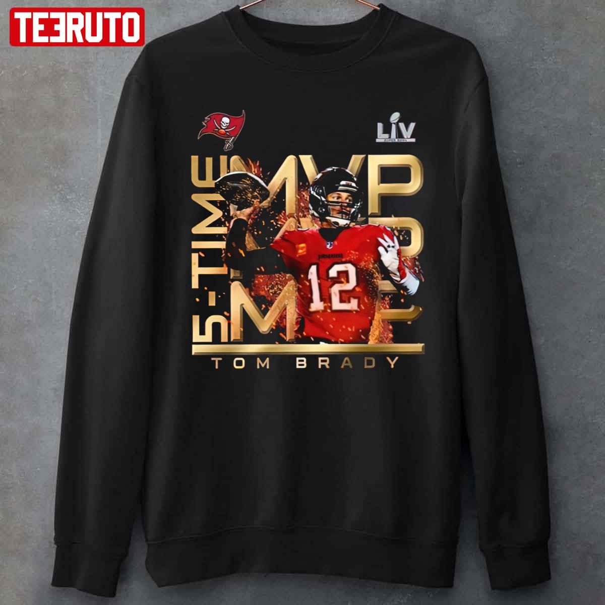 Tom Brady Tampa Bay Buccaneers Mvp 5 Times Super Bowl Lv Unisex Sweatshirt