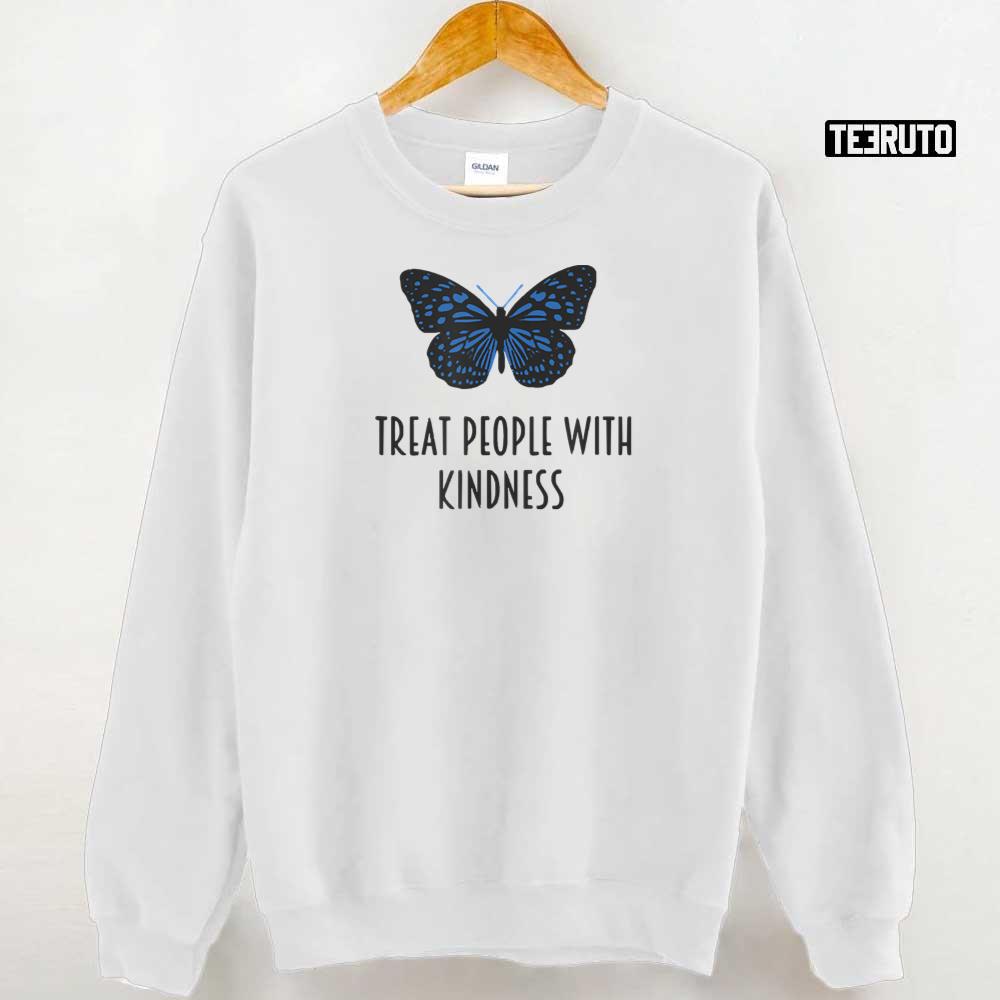 Treat People With Kindness Harry Styles Blue Butterflies Unisex T-Shirt