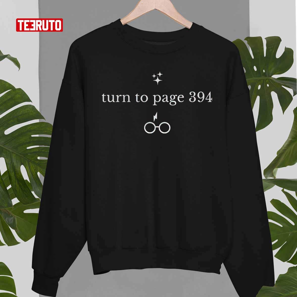 Turn To Page 394 Wizard Harry Potter Inspired Unisex Sweatshirt